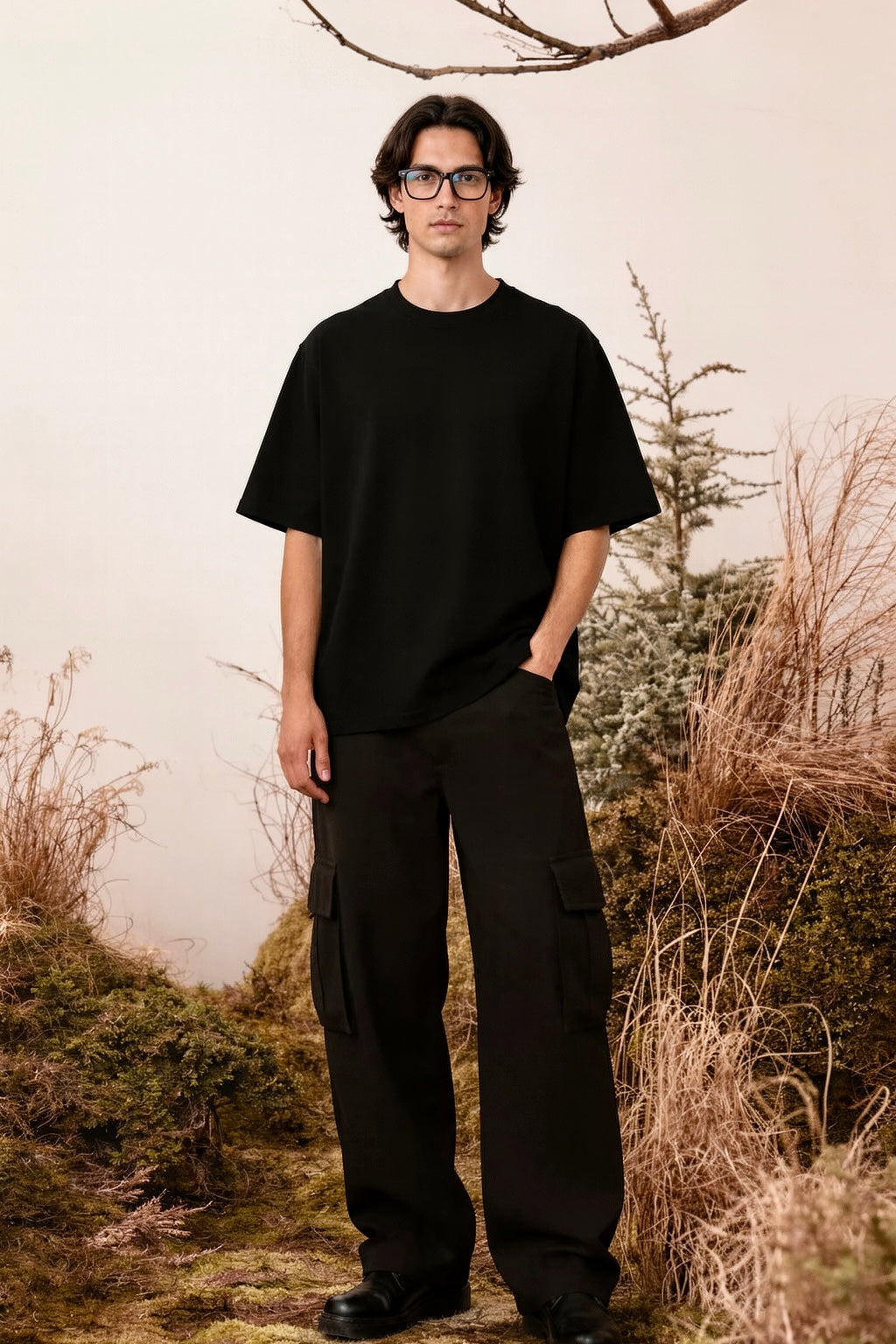 BLACK HEAVYWEIGHT TEE