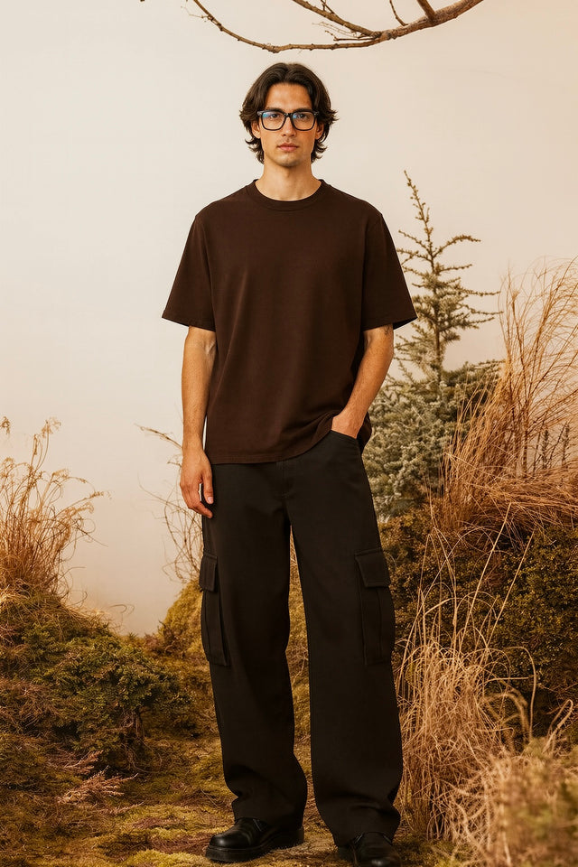 CHOCOLATE BROWN HEAVYWEIGHT TEE