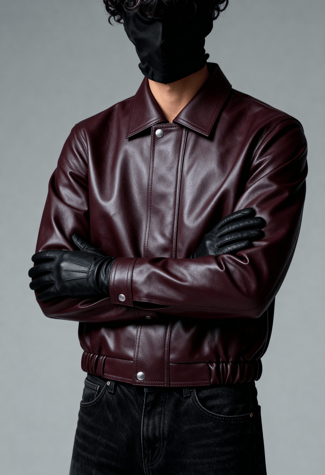 VINTAGE MOCHA LEATHER - BOMBER JACKET