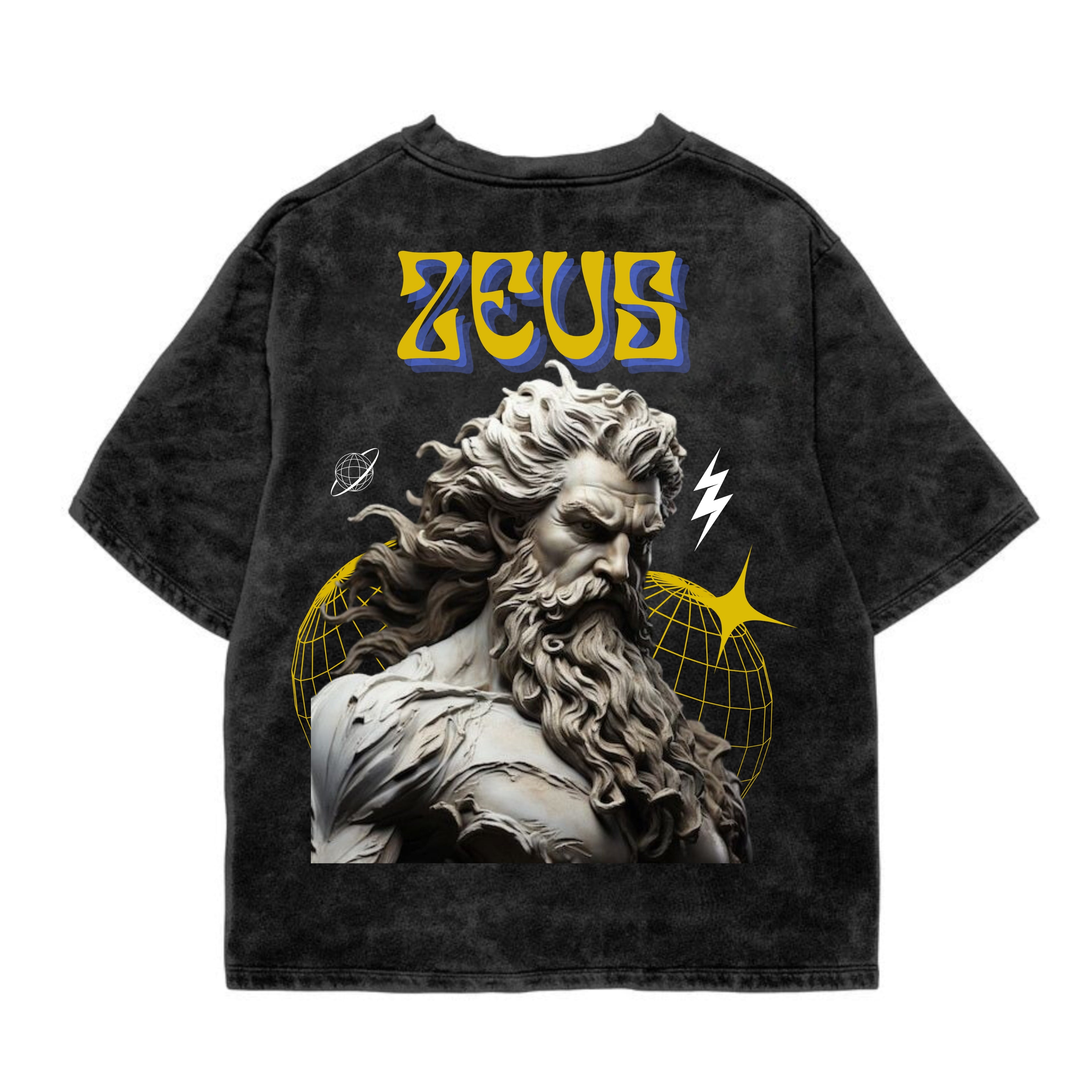 Zeus Acid Wash Oversized Tee