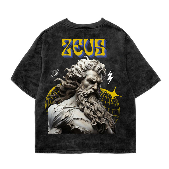 Zeus Acid Wash Oversized Tee