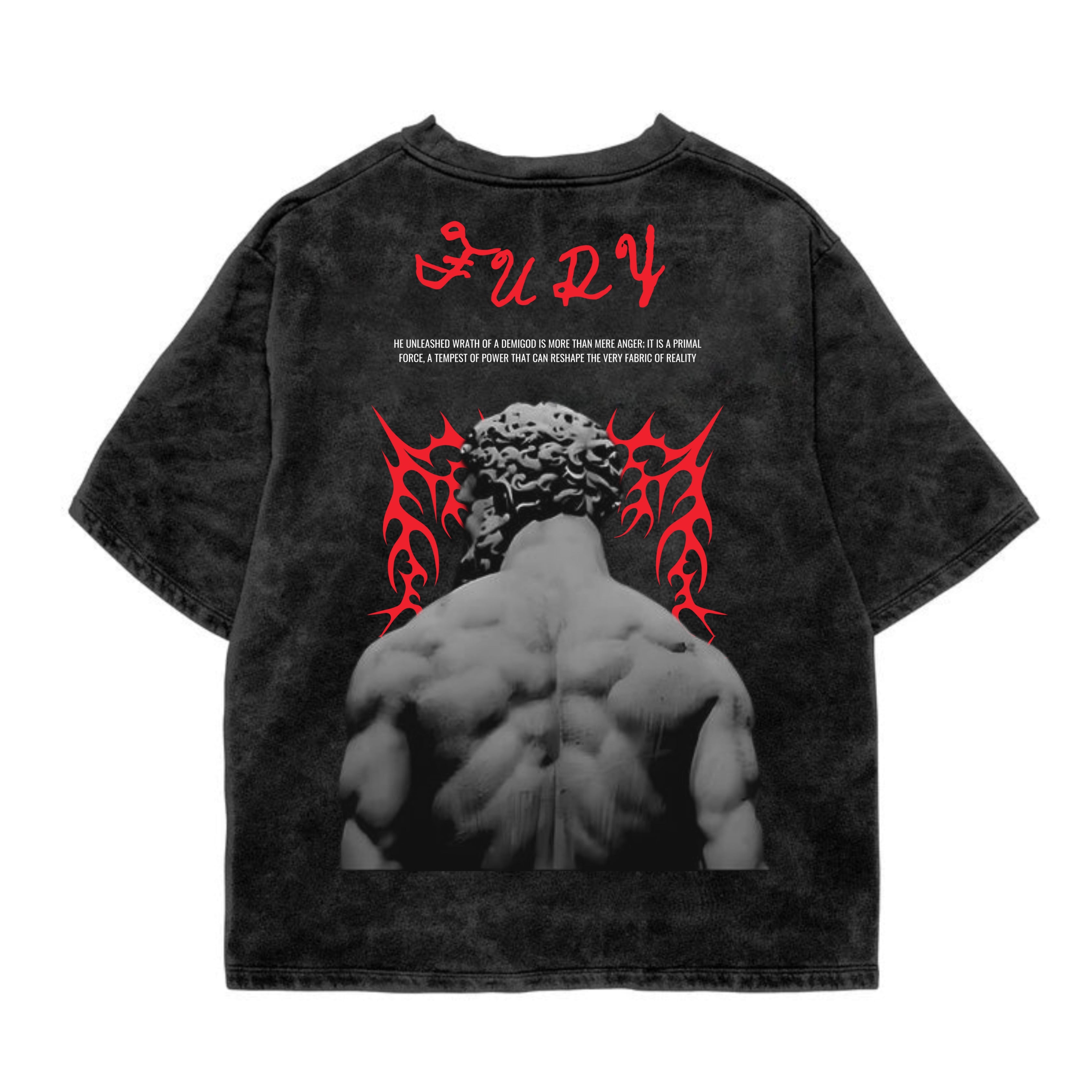 Fury Acid Wash Oversized Tee