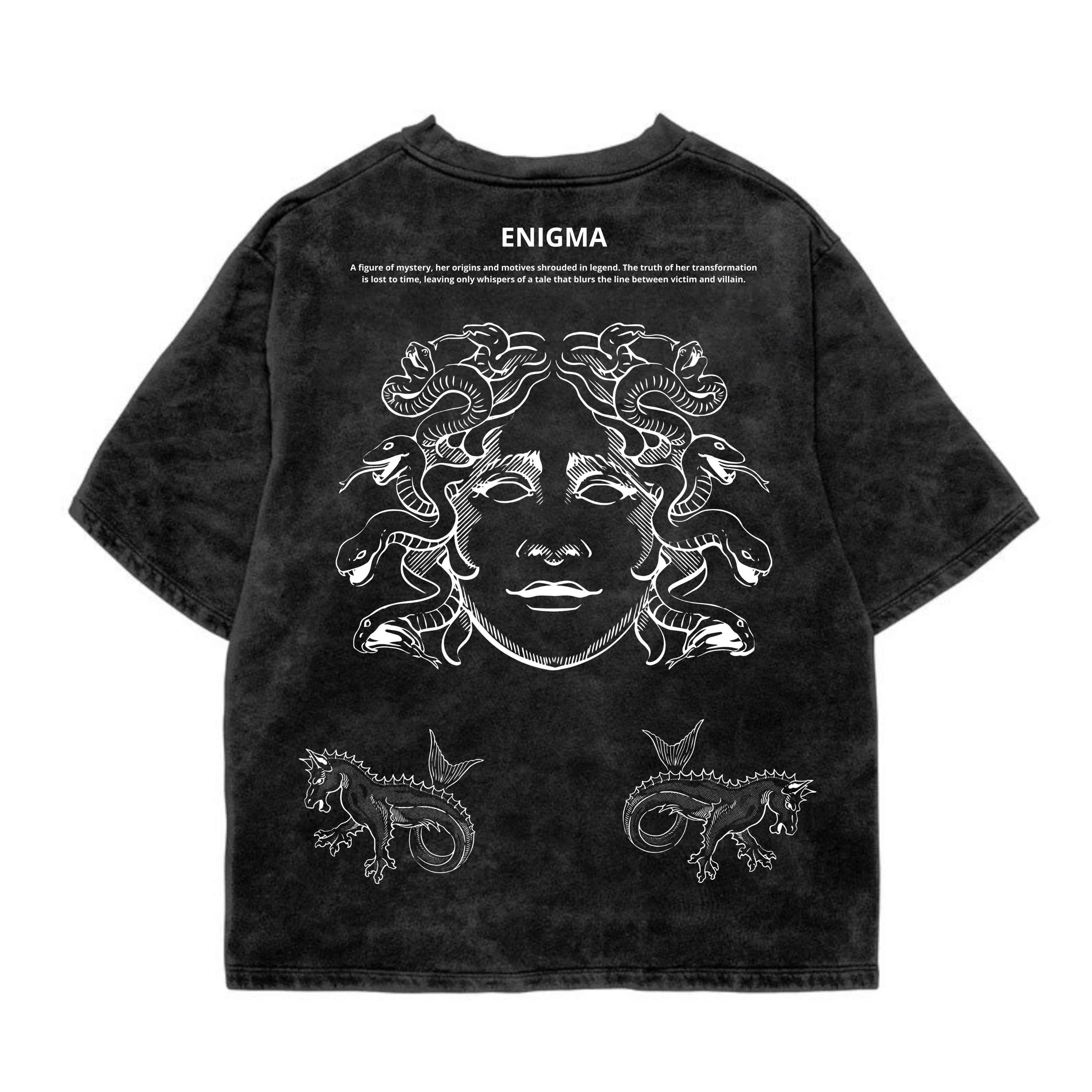 Enigma Acid Wash Oversized Tee
