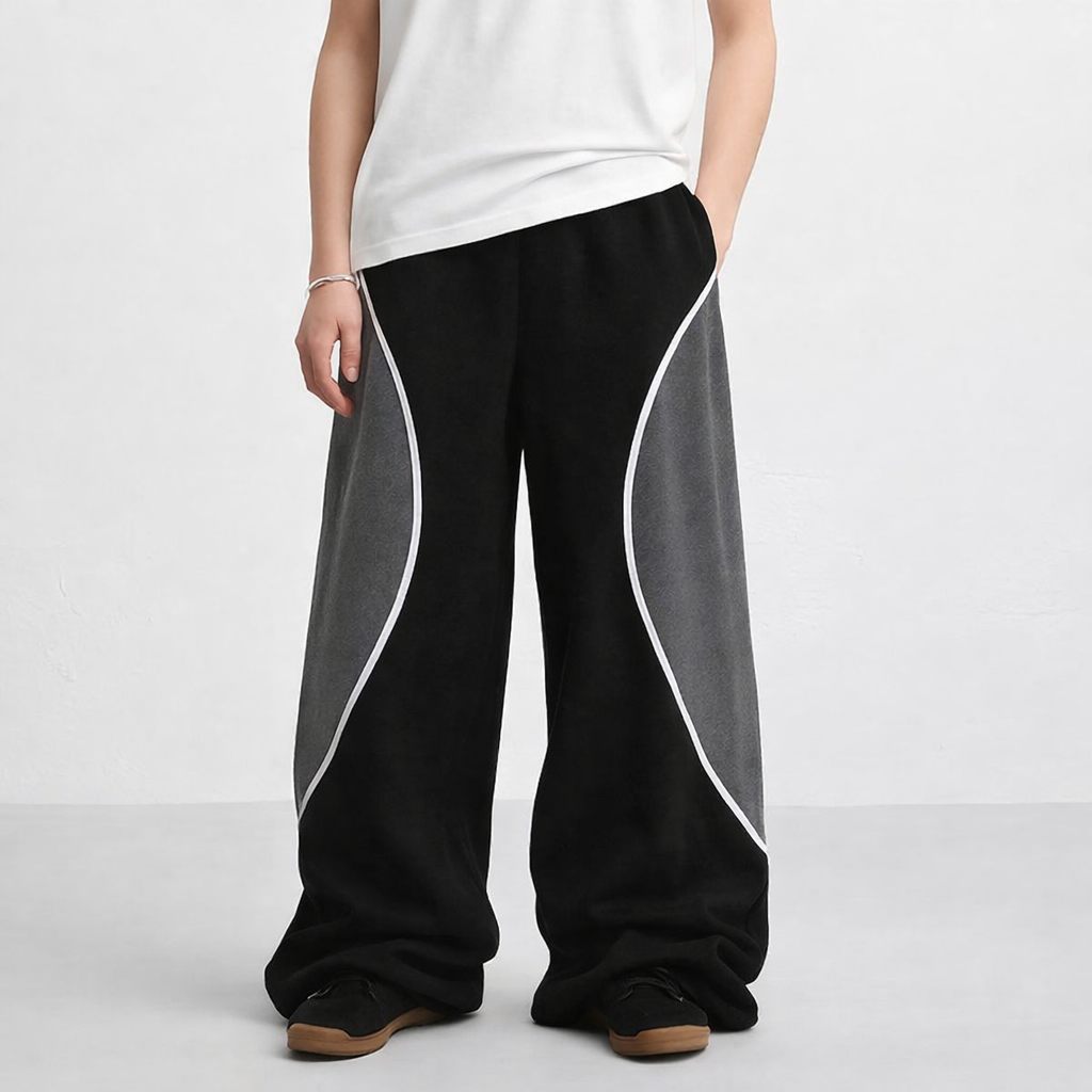 GREYSCALE BAGGY SWEATPANTS