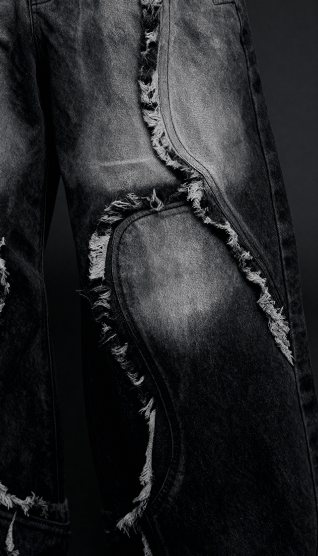 MIDNIGHT FADE DISTRESSED DENIM