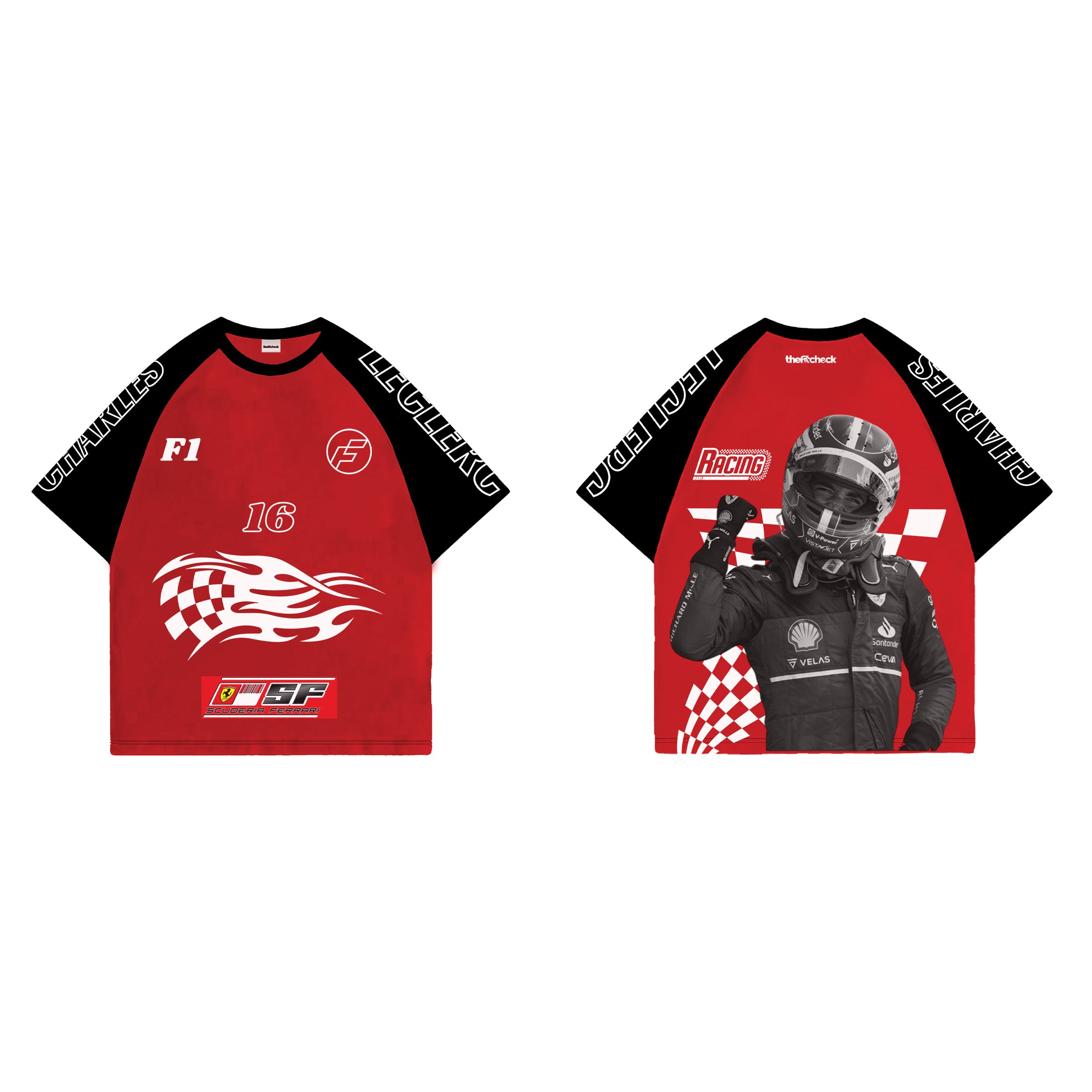 Charles Leclerc V2 Raglan Oversized T-shirt