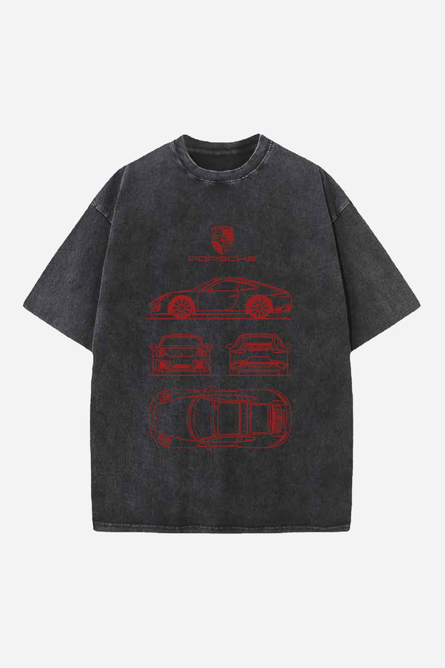 Porsche 911 Designed Oversized T-shirt
