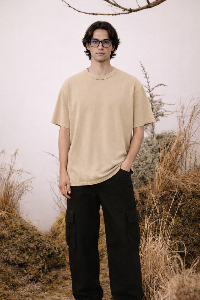 BEIGE HEAVYWEIGHT TEE