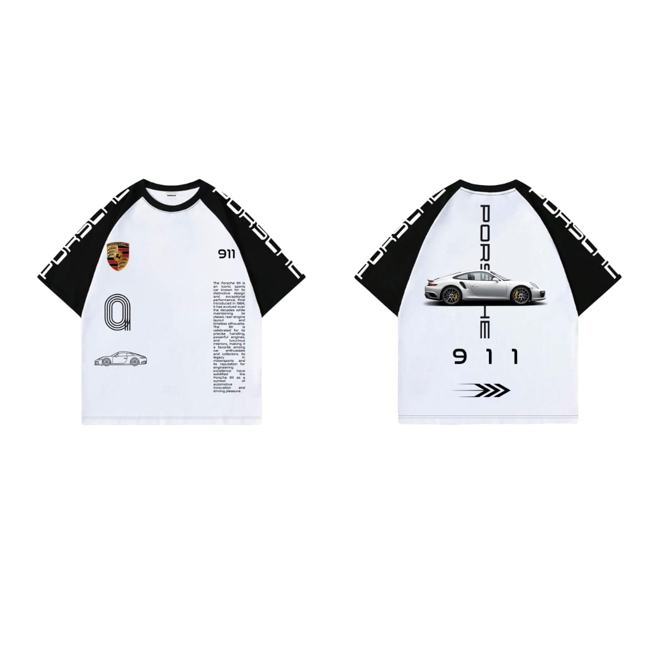 Porsche 911 V2 Raglan Oversized T-shirt