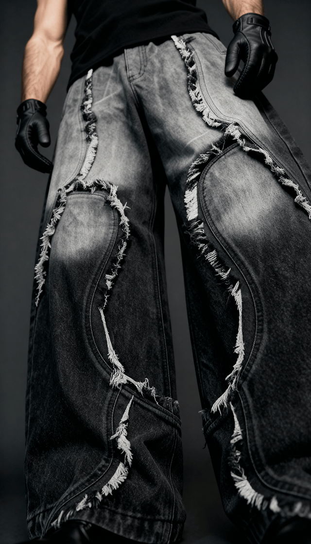 MIDNIGHT FADE DISTRESSED DENIM