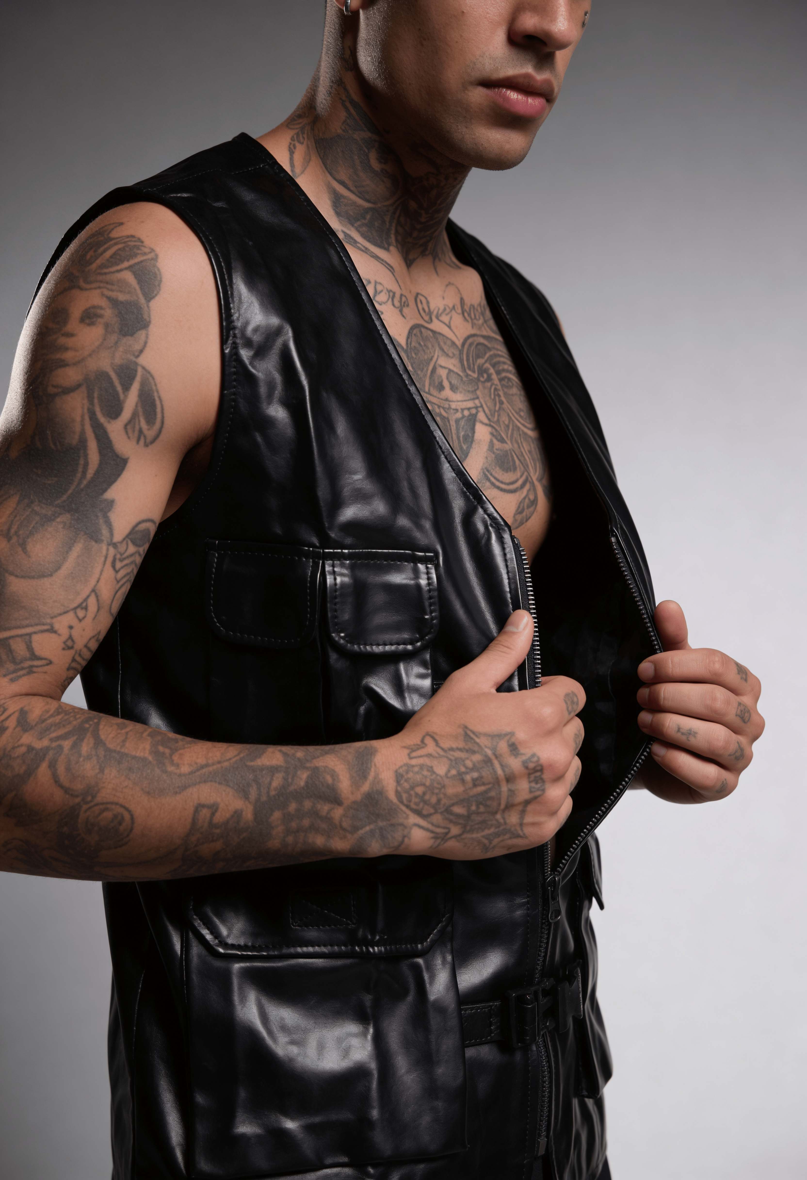 PHANTOM UTILITY LEATHER VEST