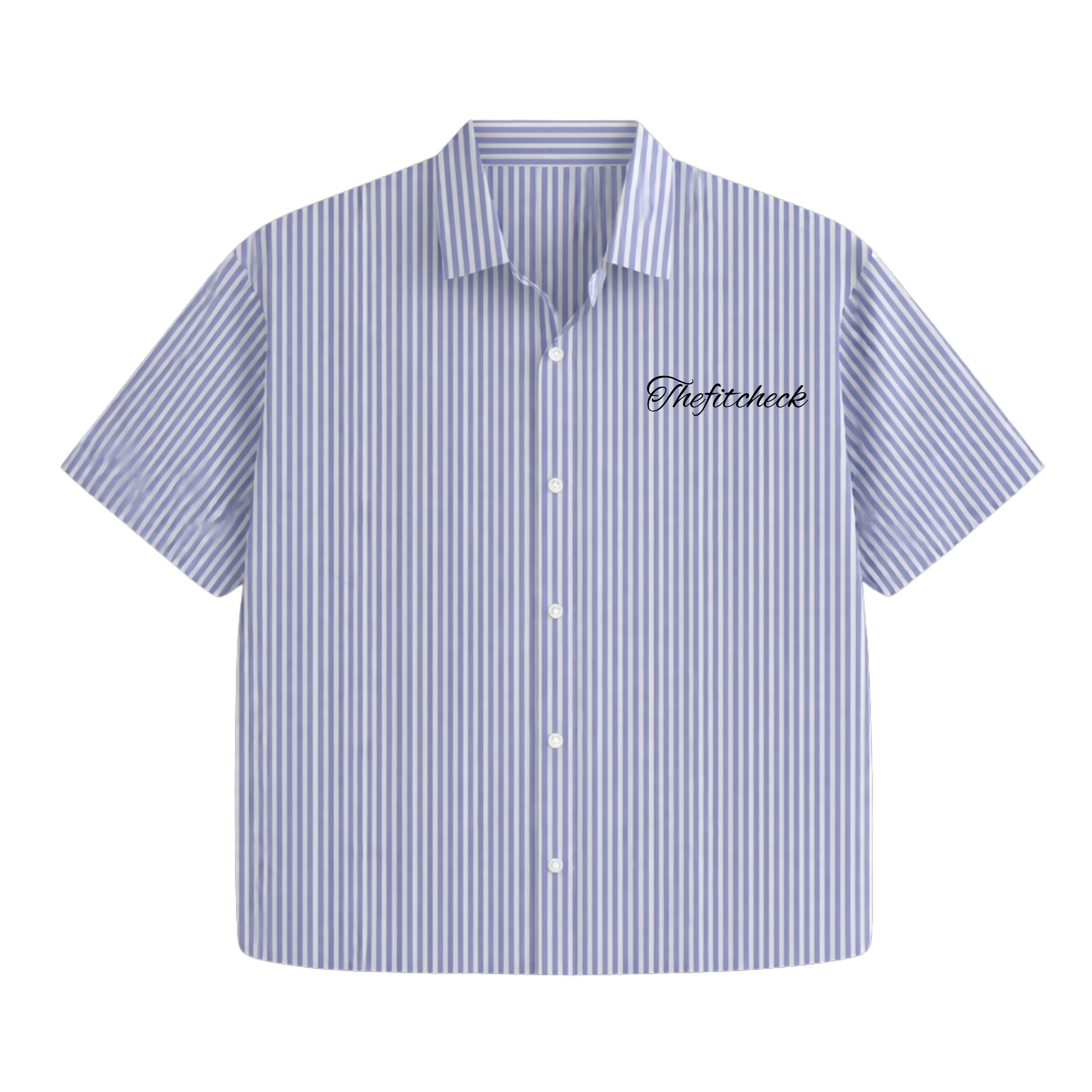 AMOUR CARDS STRIPPED BOXY SHIRT