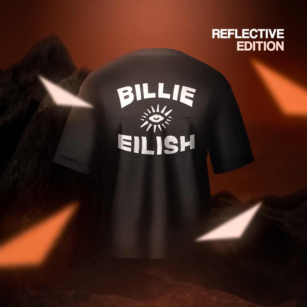 Billie Ellish Designed Oversized Reflective T-shirt