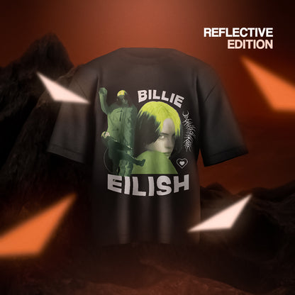 Billie Ellish Designed Oversized Reflective T-shirt