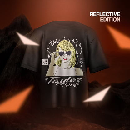 Taylor Swift Designed Oversized Reflective T-shirt