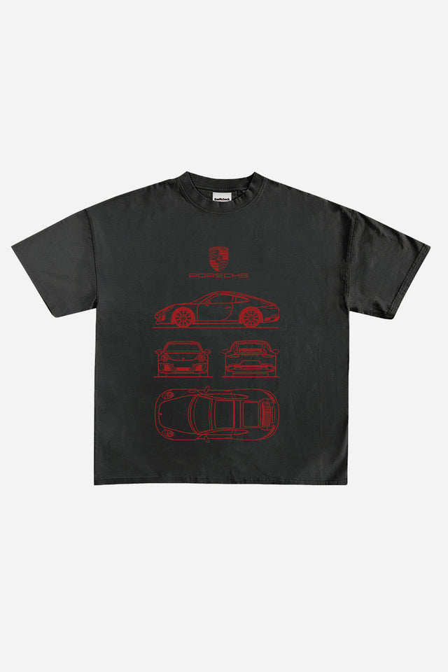 Porsche 911 Designed Oversized T-shirt