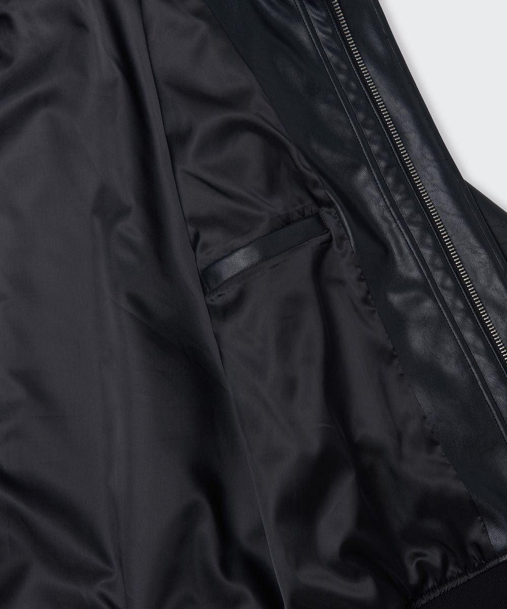 NOIR HOODED LEATHER JACKET – The Fit Check