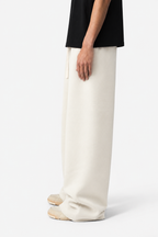 IVORY CREAM WIDE LEG BAGGY SWEATPANTS