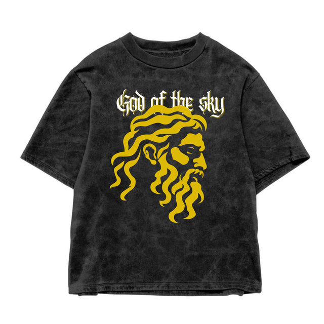 Zeus Acid Wash Oversized Tee