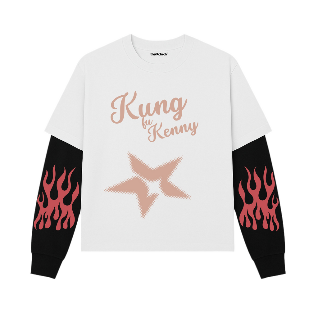 KUNG FU KENDRICK FAKE LONG SLEEVES BOXY TEE