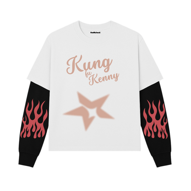 KUNG FU KENDRICK FAKE LONG SLEEVES BOXY TEE