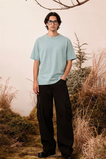 AQUA BLUE HEAVYWEIGHT TEE