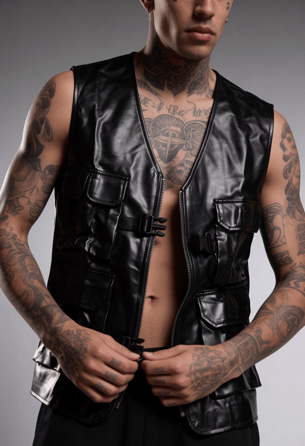 PHANTOM UTILITY LEATHER VEST