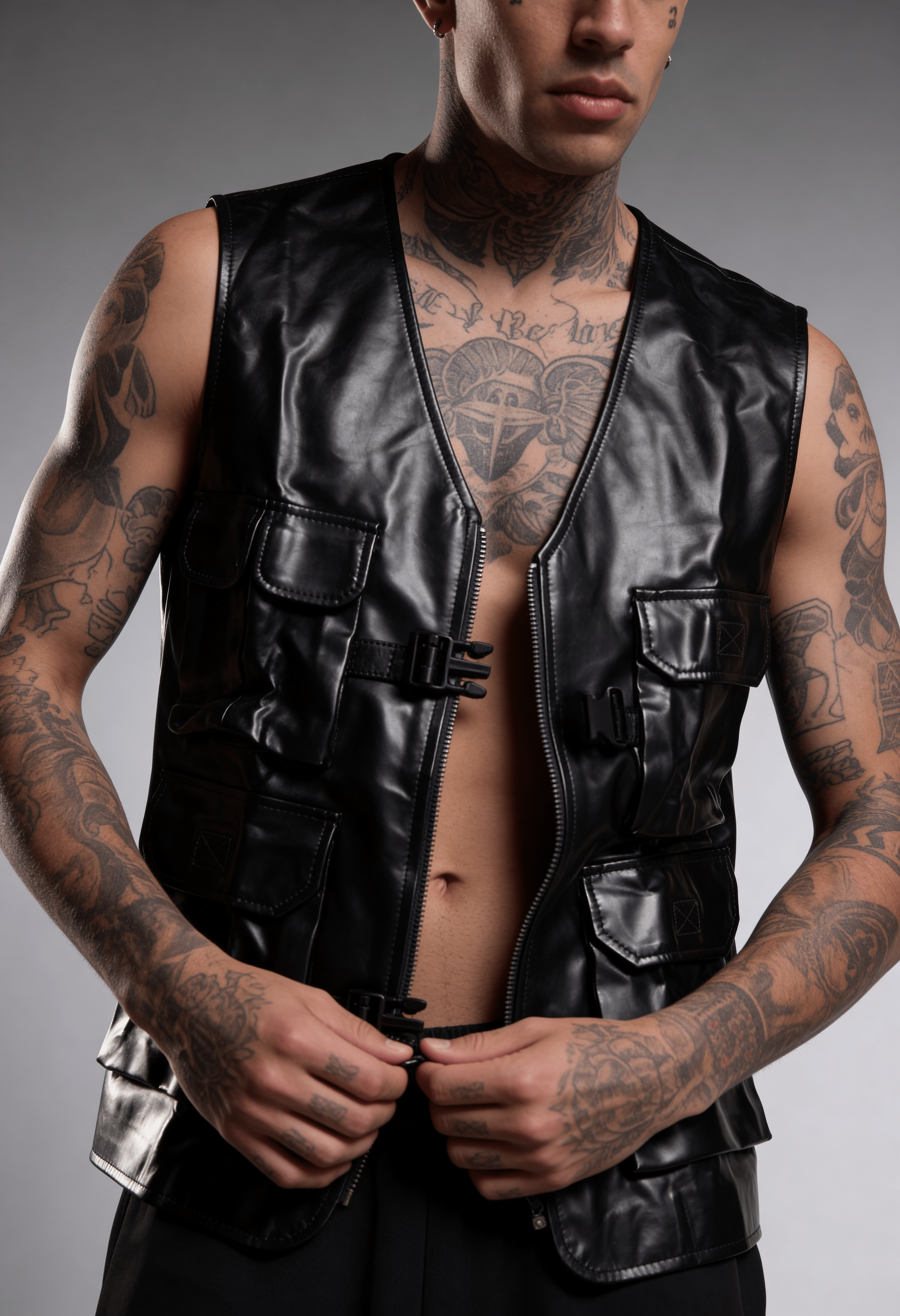 PHANTOM UTILITY LEATHER VEST