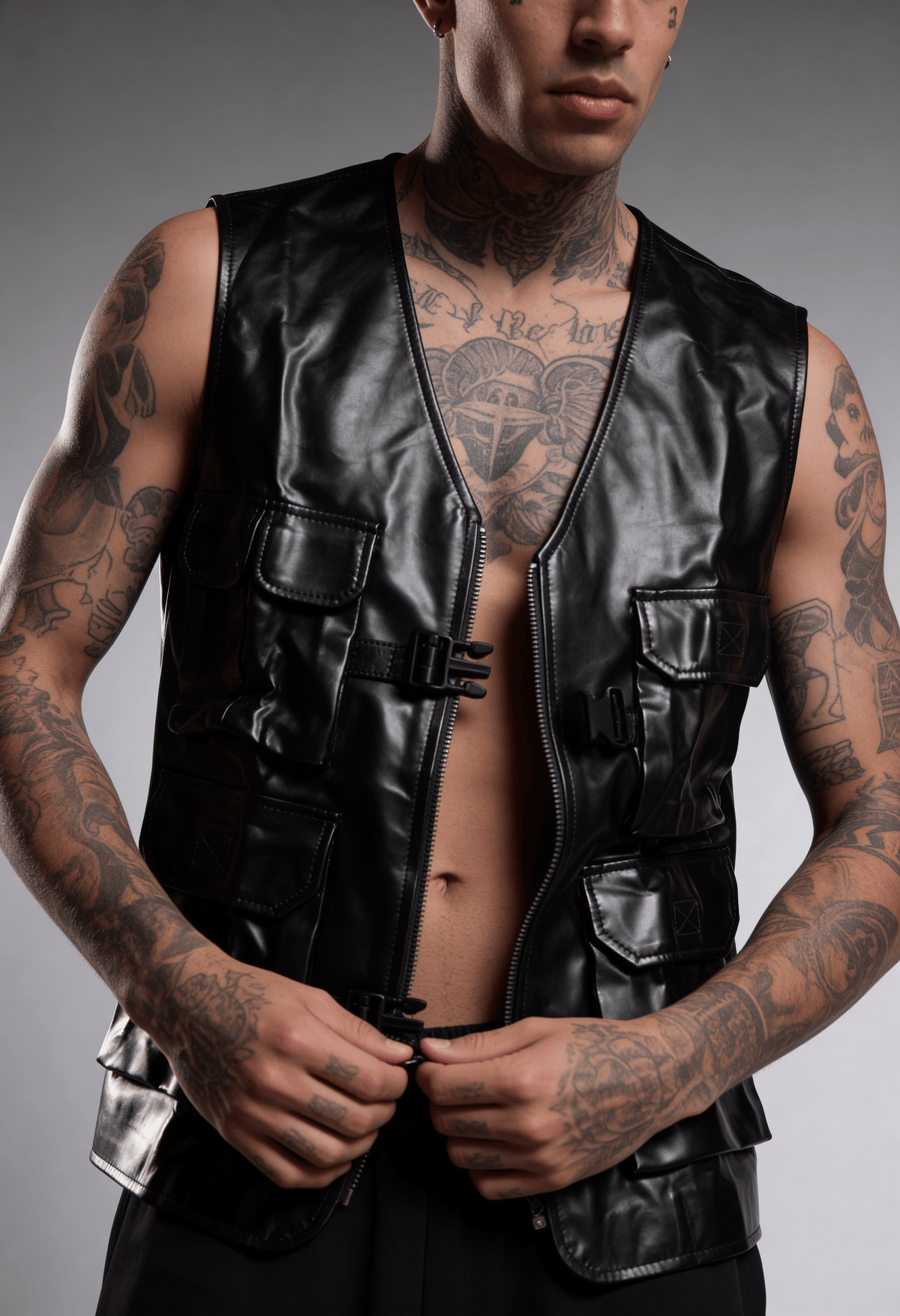PHANTOM UTILITY LEATHER VEST