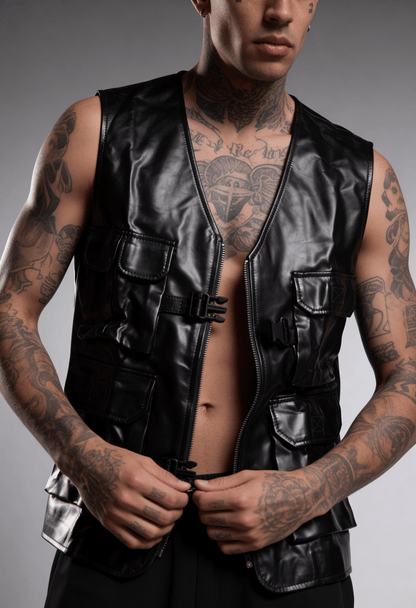 PHANTOM UTILITY LEATHER VEST