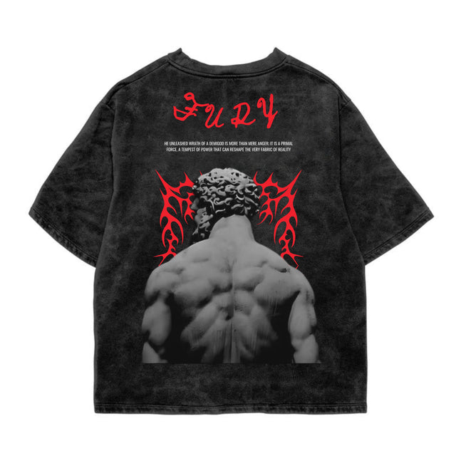 Fury Acid Wash Oversized Tee