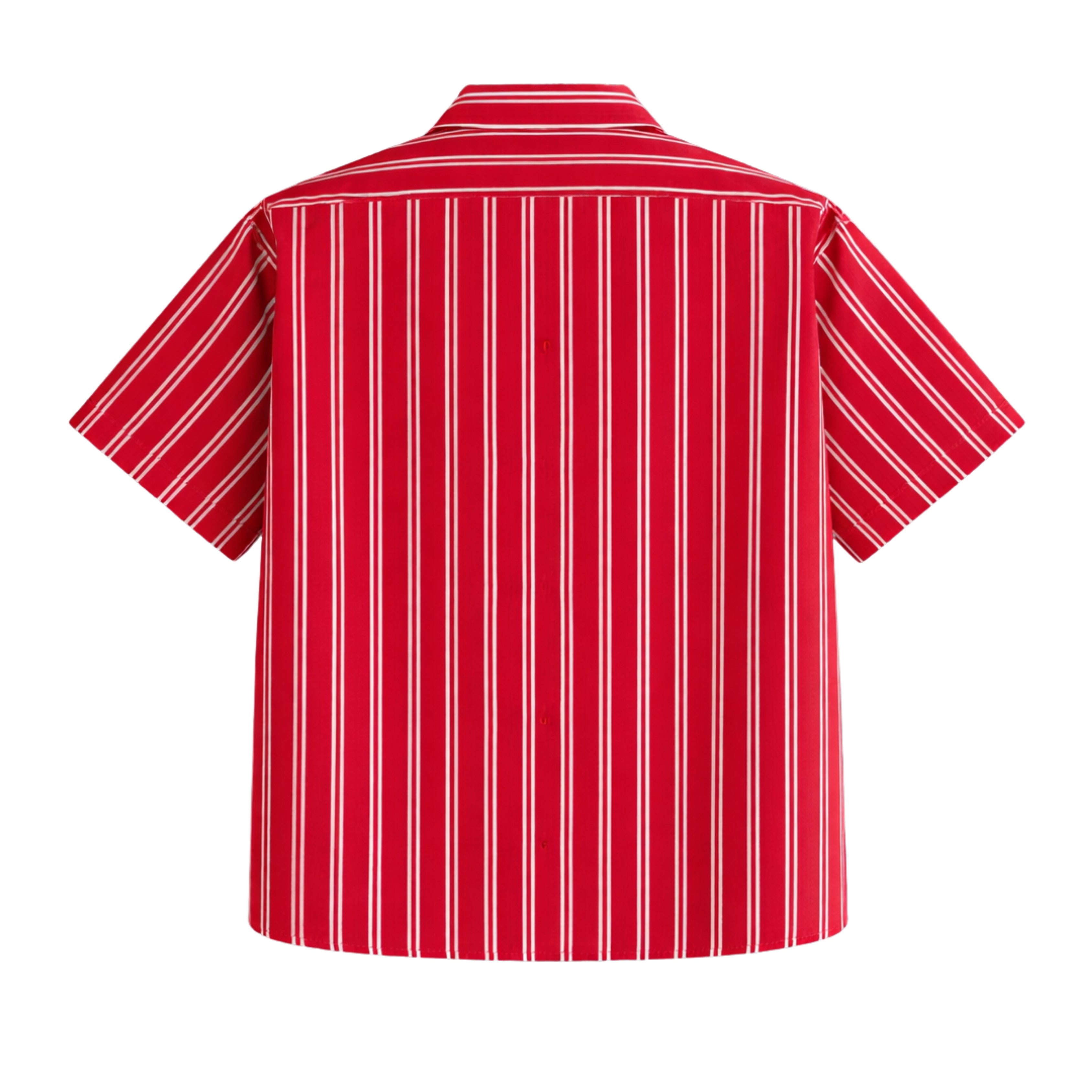 CLASSIC RED STRIPPED BOXY SHIRT