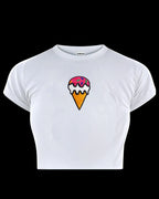 ICECREAM CRUSH EMBROIDERED BABY TEE