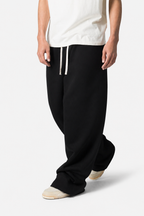 SIGNATURE BLACK WIDE LEG BAGGY SWEATPANTS