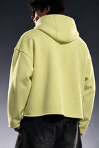 LEMON HAZE CROPPED ESSENTIAL HOODIE