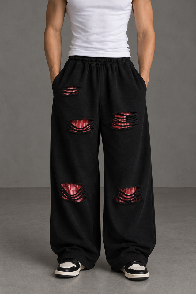 Rubic black reversible pants