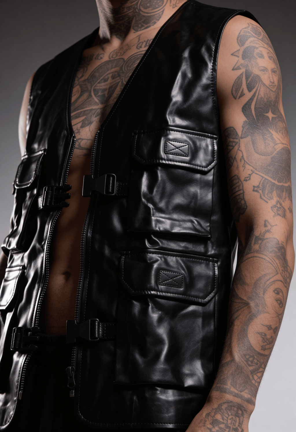 PHANTOM UTILITY LEATHER VEST