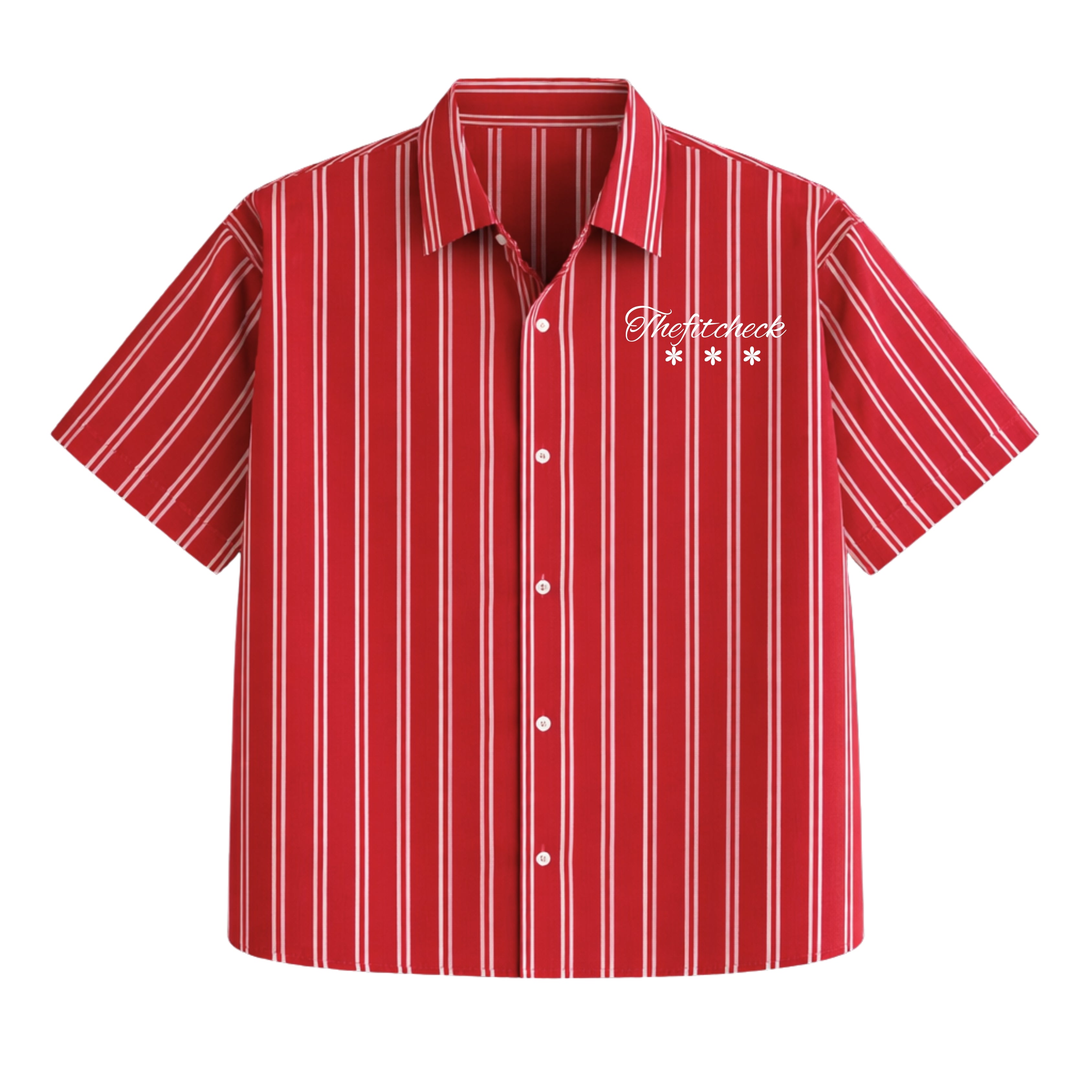 CLASSIC RED STRIPPED BOXY SHIRT