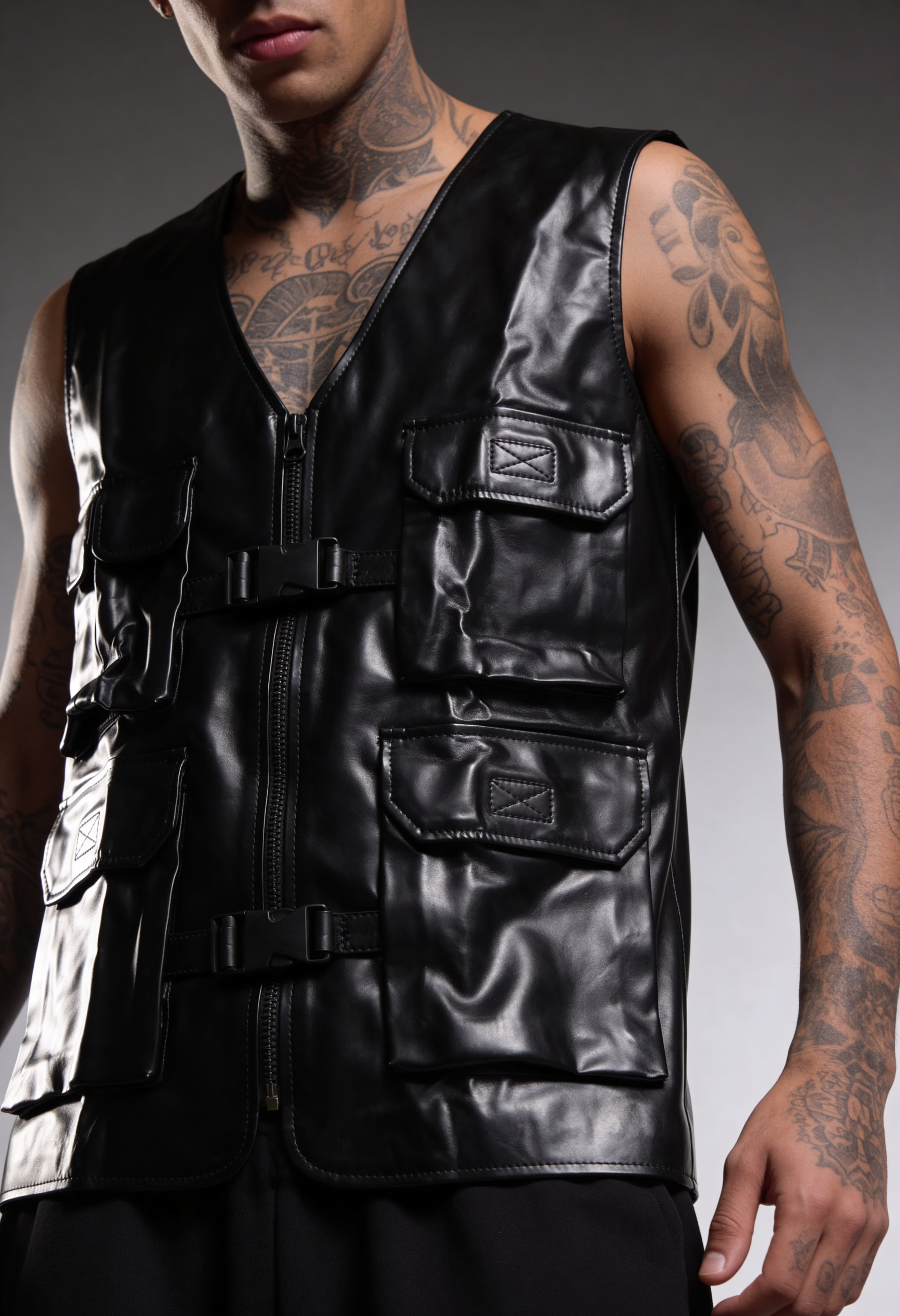 PHANTOM UTILITY LEATHER VEST