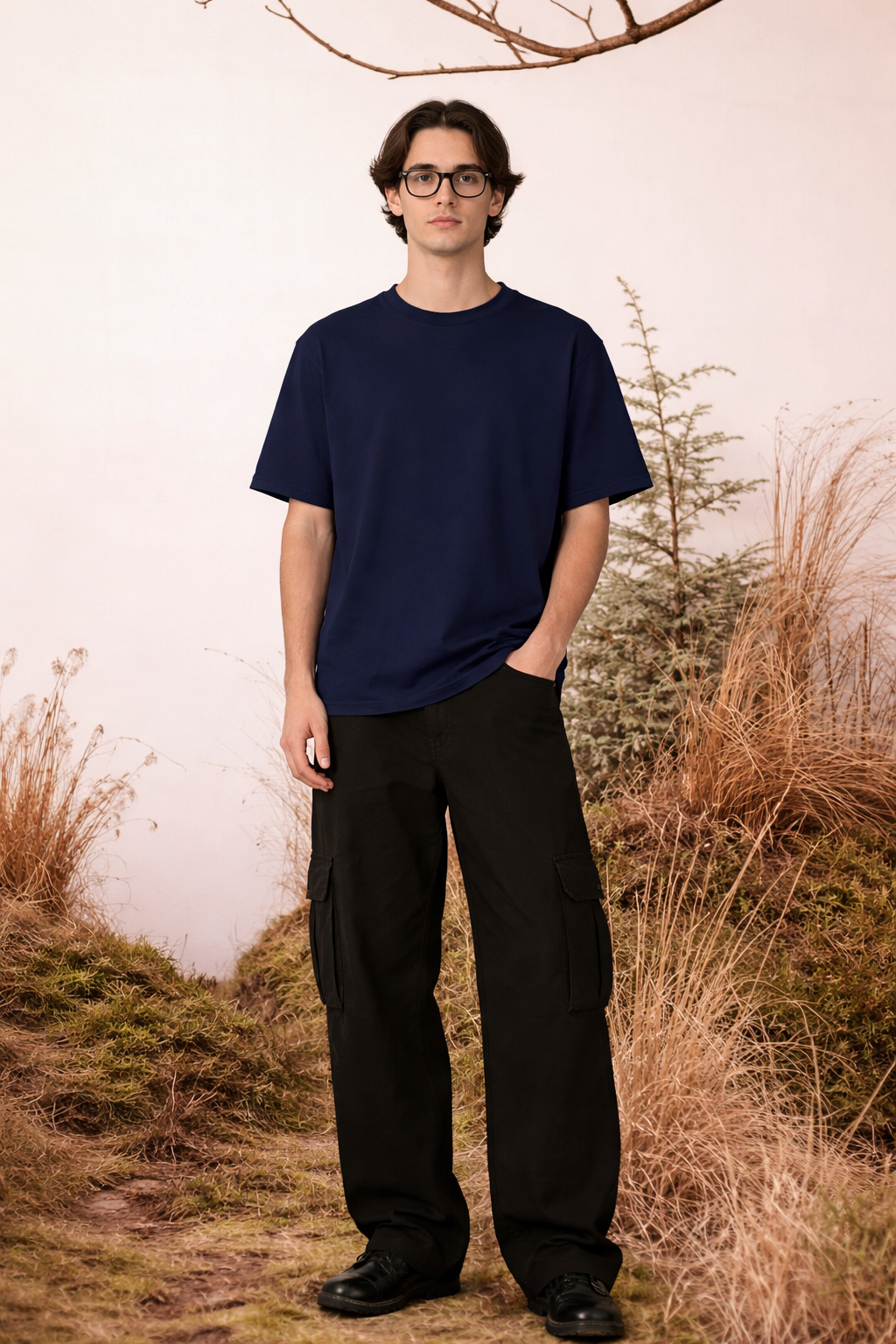 NAVY BLUE HEAVYWEIGHT TEE
