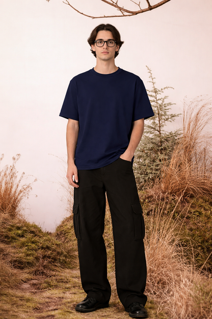NAVY BLUE HEAVYWEIGHT TEE