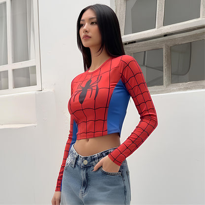 SPIDER FULL SLEEVED CROP TOP