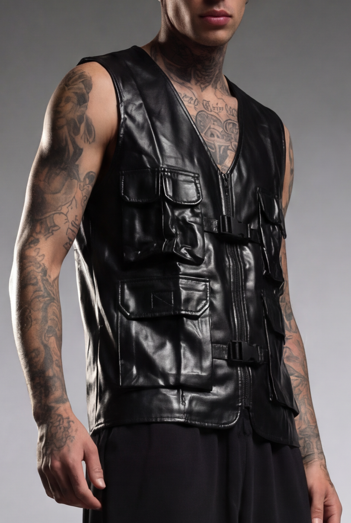 PHANTOM UTILITY LEATHER VEST