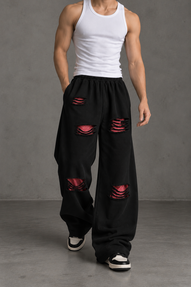 Rubic black reversible pants