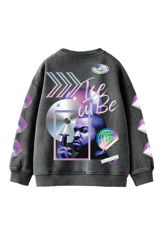 Ice Cube Designed Oversized Sweatshirt