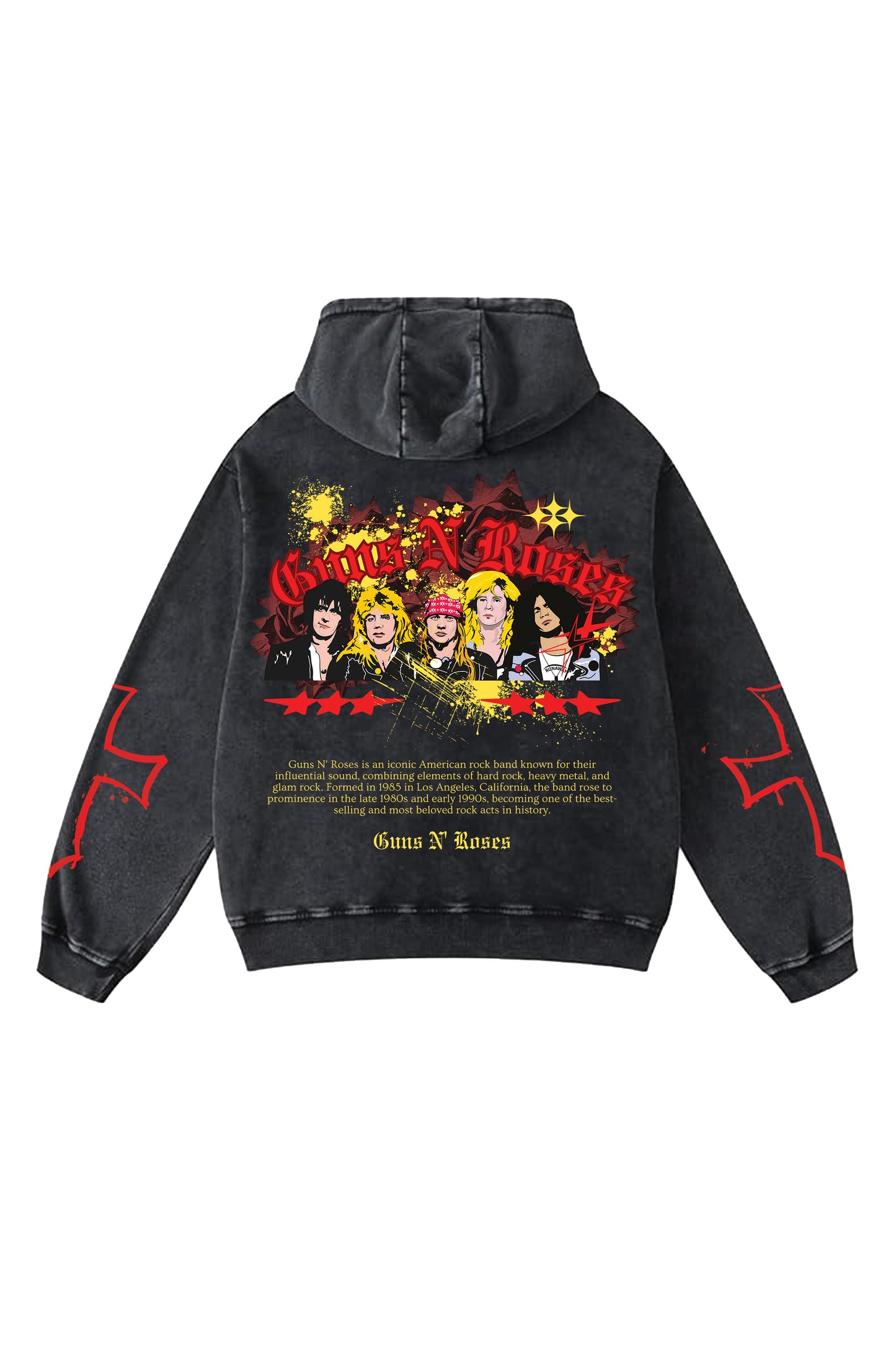 Guns N Roses Designed Oversized Hoodie