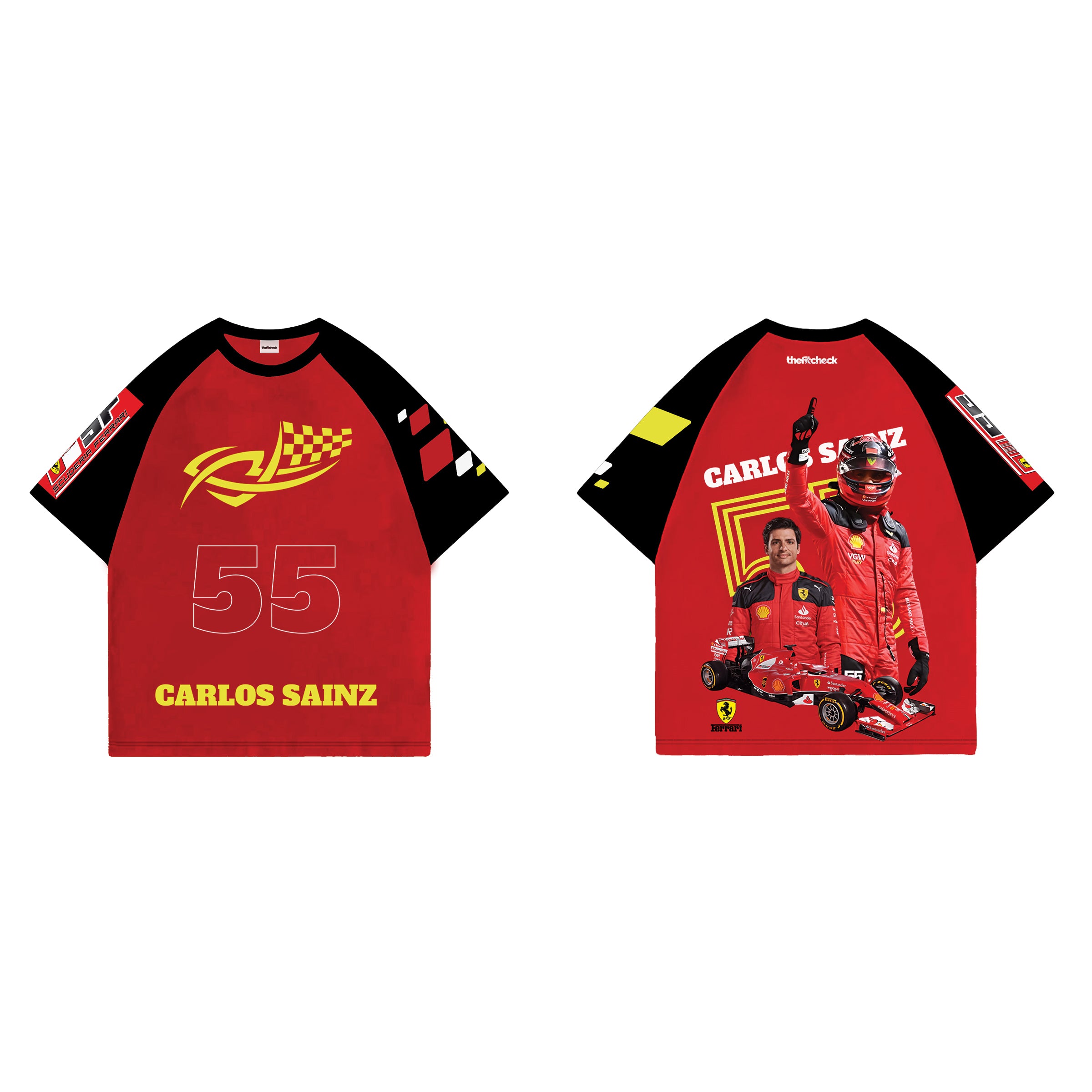 Carlos Sainz Designed Ranglan Oversized T-shirt