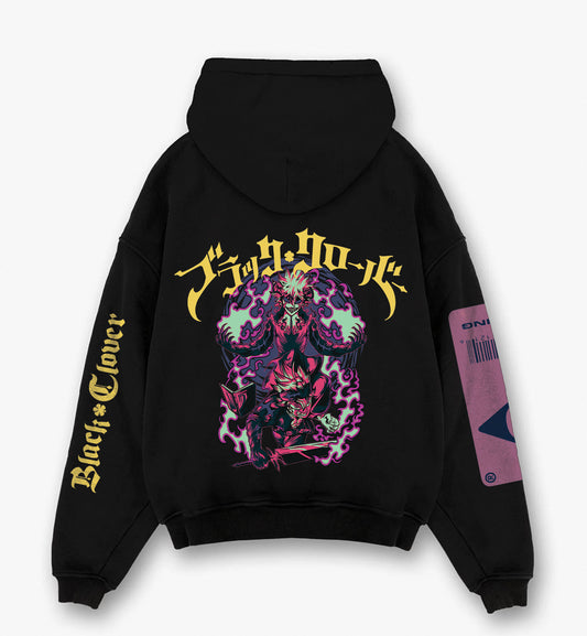 Black Clover Designed Oversized Hoodie