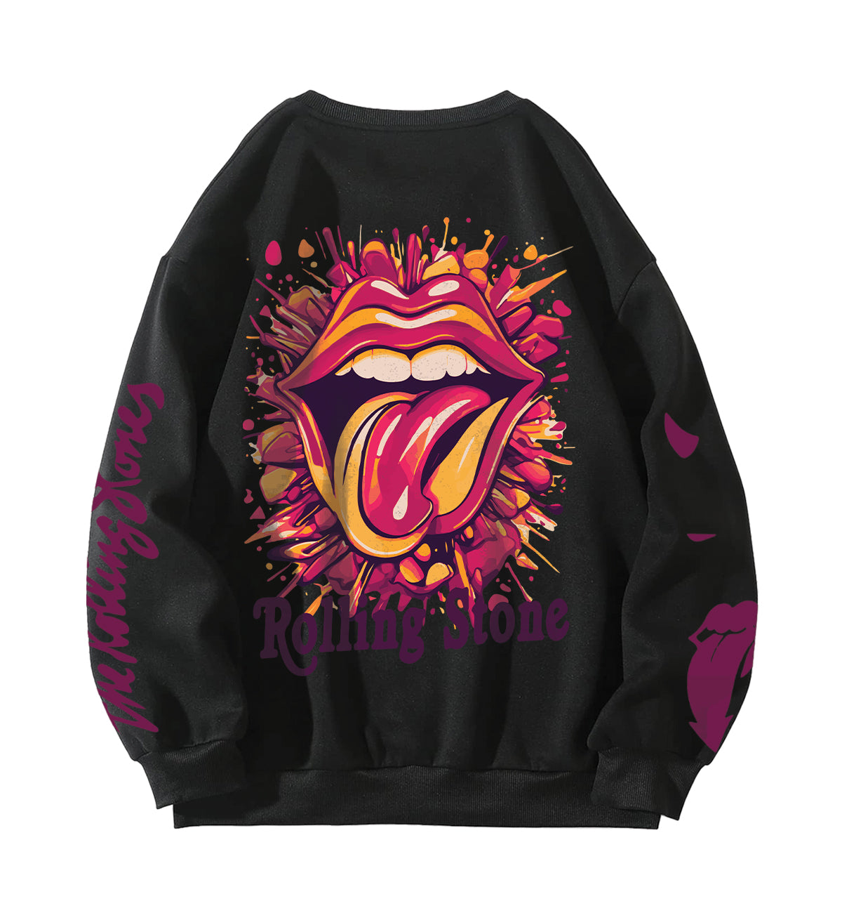 Rolling Stones Designed Oversized Sweatshirt