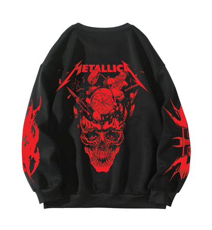 Metallica Designed Oversized Sweatshirt